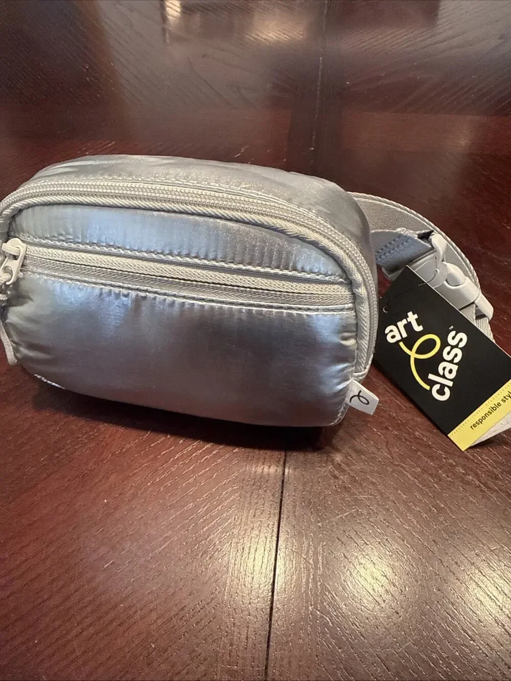 Art Class Fanny Pack Belt Bag Girls Small Silver Adjustable Waist Travel